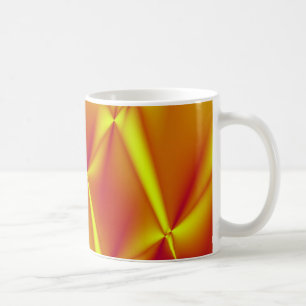 Hellgelb und orangefarbenes Fraktal Tasse