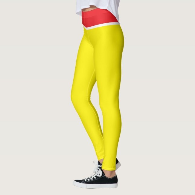 Hellgelb und rot leggings (Links)