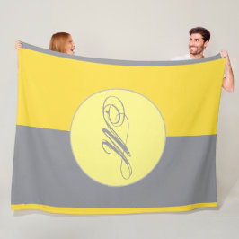 Hellgelb und weich grau individuell angepasst fleecedecke