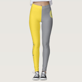 Hellgelb und weich grau individuell angepasst leggings