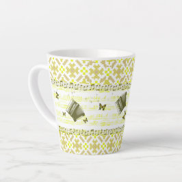 Hellgelbe Accordion Music Latte Tasse
