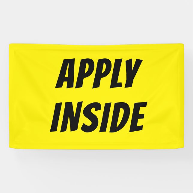 Hellgelbe ANWENDUNG INNENBanner - High-Vis Banner (Horizontal)