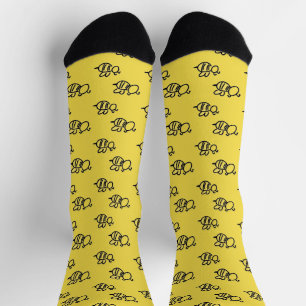Hellgelbe Bienenmuster Socken