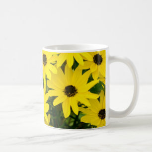Hellgelbe Blumen Kaffeetasse