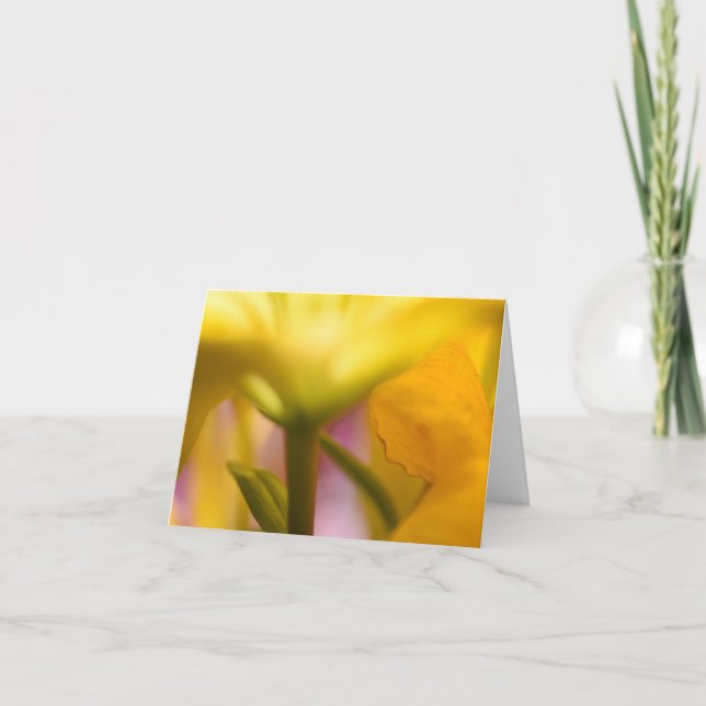Hellgelbe Blüte Dankeschön Karte (Vorderseite)