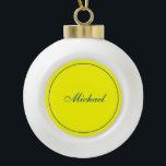 Hellgelbe Ebene Elegante Business Center Keramik Kugel-Ornament<br><div class="desc">Einfaches,  modernes,  minimalistisches Design für Unternehmen. Diese Vorlage kann an alle beruflichen Beruf angepasst werden.</div>