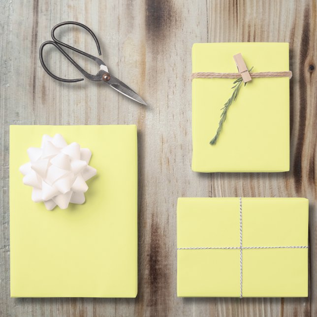 Hellgelbe Farbe | Classic | elegant Geschenkpapier Set (Von Creator hochgeladen)