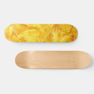 Hellgelbe Federn Skateboard