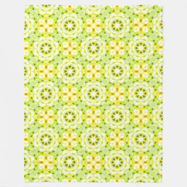 Hellgelbe grüne Sommer-Star Dopamin-Dekoration Art Fleecedecke (Vorderseite)