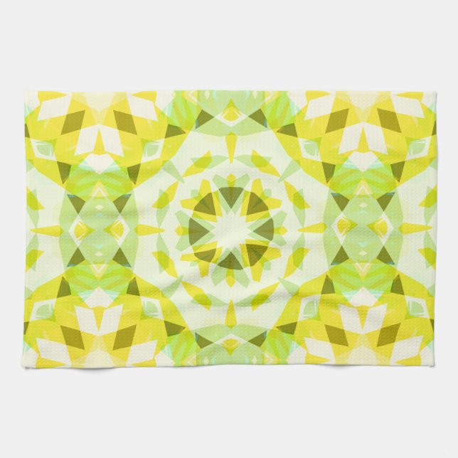 Hellgelbe grüne Sommer-Star Dopamin-Dekoration Art Geschirrtuch (Horizontal)