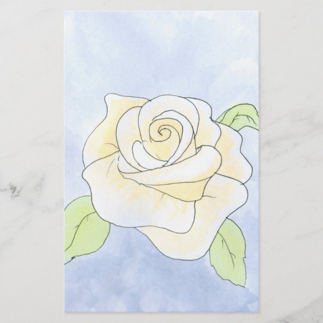 Hellgelbe Rose. (Vorderseite)
