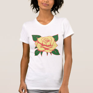 Hellgelbe Rose T-Shirt