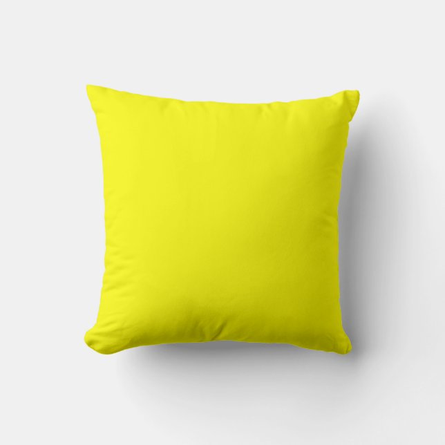 Hellgelbe schlichte c Custom Theme Pillow Kissen (Vorderseite)