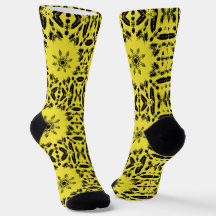 Hellgelbe, schwarze geometrische Muster kitty Stim