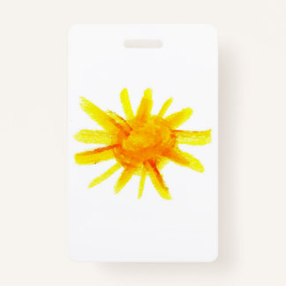 Hellgelbe Sonne von Hand gemalt Ausweis