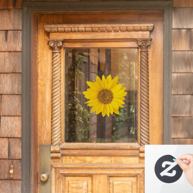 Hellgelbe Sonnenblume Fensteraufkleber (Haustür)