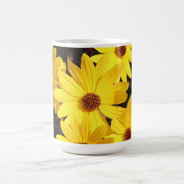 Hellgelbe Sonnenblume Kaffeetasse (Mittel)