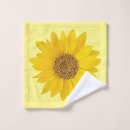 Hellgelbe Sonnenblume Waschlappen