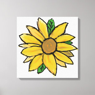 Hellgelbe Sonnenblumen Leinwanddruck