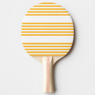 Hellgelbe und weiße fünf Streifen Muster Tischtennis Schläger