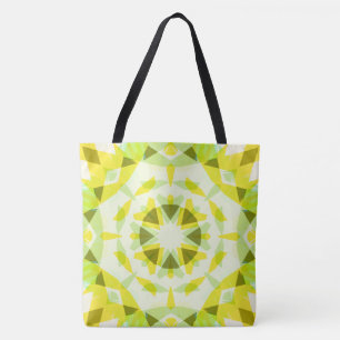 Hellgelber, lebendiger grüner Star Eclectic Beach Tasche