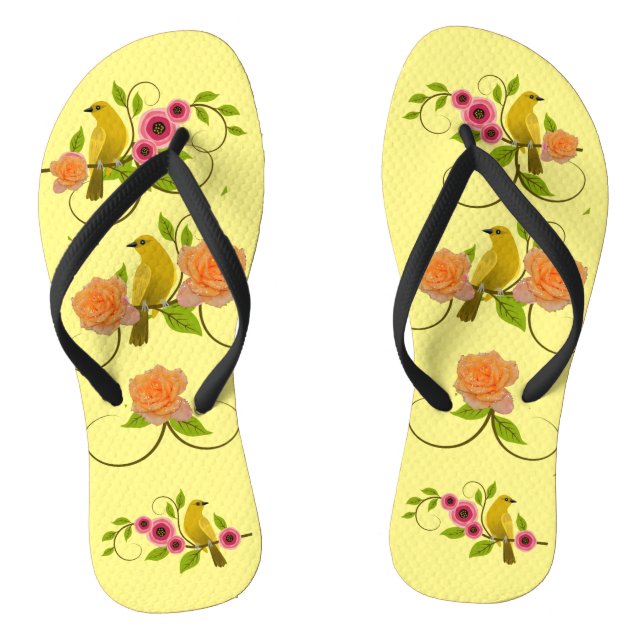 Hellgelber Poolstrand Flip Flops (Fußbett)