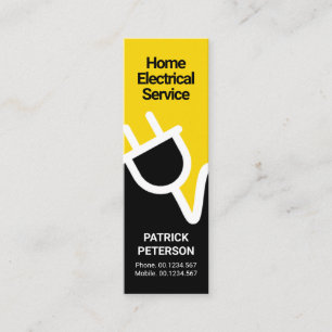 Hellgelber Power-Stecker Mini Visitenkarte