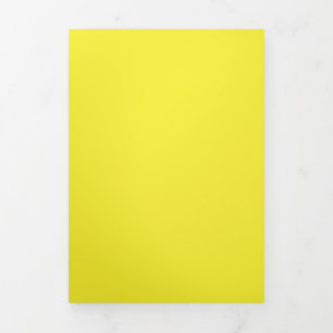 Hellgelber solider Hintergrund   Minimalistisches  Dreifach Gefaltete Einladung