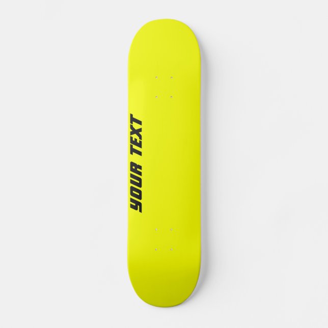 Hellgelbes benutzerdefiniertes Skateboard (Vorderseite)
