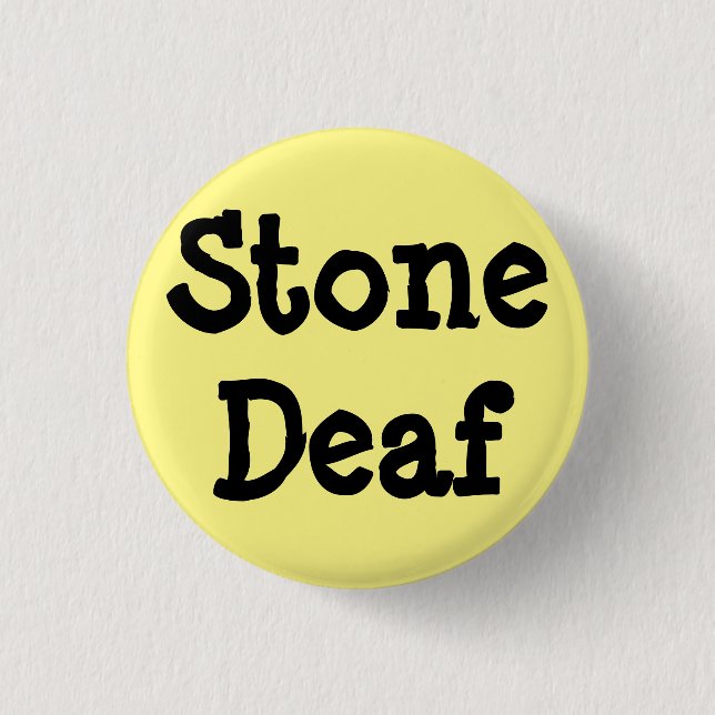 Hellgelbes Button, "Steintaube " Button (Vorderseite)