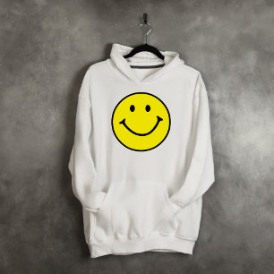 Hellgelbes Happy Smile Face Hoodie