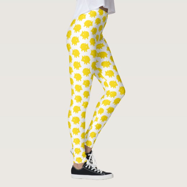 Hellgelbes Muster Leggings (Rechts)