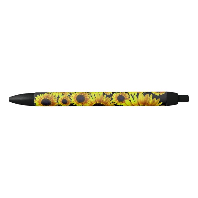 Hellgelbes Sonnenblumenmuster Kugelschreiber (Vorderseite)