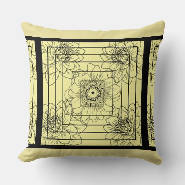 Hellgestreifte Florah Kissen (Vorderseite)