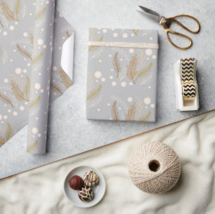 Hellgrau Beige Brown Abstrakt einfach Geschenkpapier