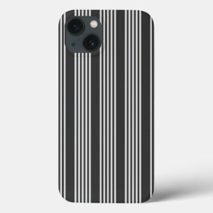 Hellgrau und Holzkohle 5 Streifen Muster Case-Mate iPhone Hülle