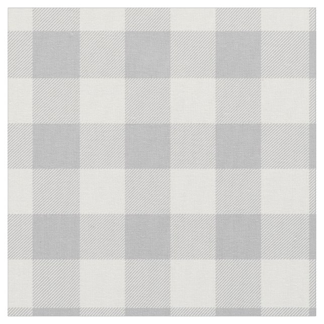 Hellgrau-weiß kariert Gingham Stoff (Nahaufnahme)