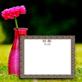 Hellgraubraune Blume Notizblock