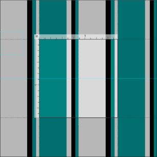 Hellgraue, Aquamarine und schwarz gefärbte Linien Stoff
