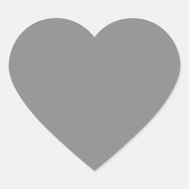 Hellgraue Heart Sticker (Vorderseite)