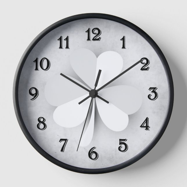 Hellgraue Klee mit herzförmigen Blätter irisch Uhr (Vorderseite)