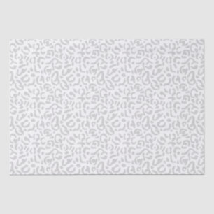 Hellgraue Leopardendrucke Seidenpapier