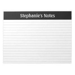 Hellgraue Linde 11 x 8,5 Landschaft Personalisiert Notizblock