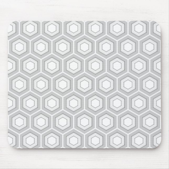 Hellgraue mit Ziegeln gedeckte Hexe-Mausunterlage Mousepad (Vorne)