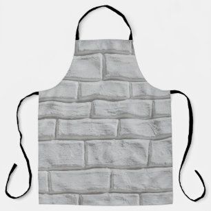 Hellgraue oder weiße Ziegelwände Schürze