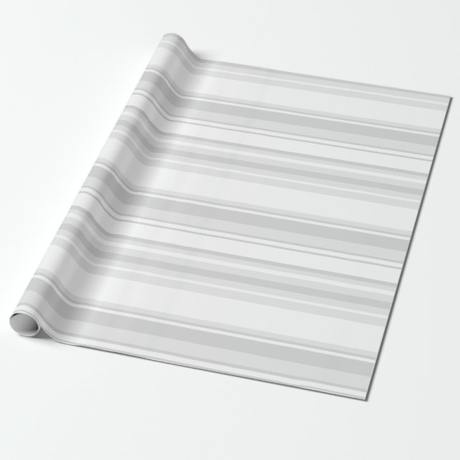 Hellgraue Streifen Geschenkpapier (Ungerollt)