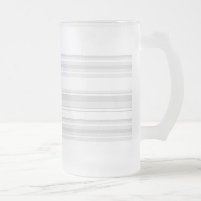 Hellgraue Streifen Mattglas Bierglas (Rechts)