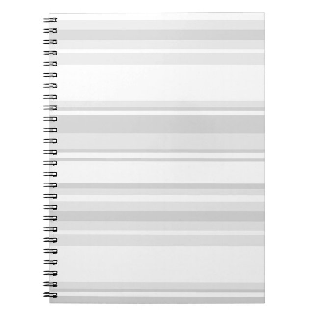Hellgraue Streifen Notizblock (Vorderseite)