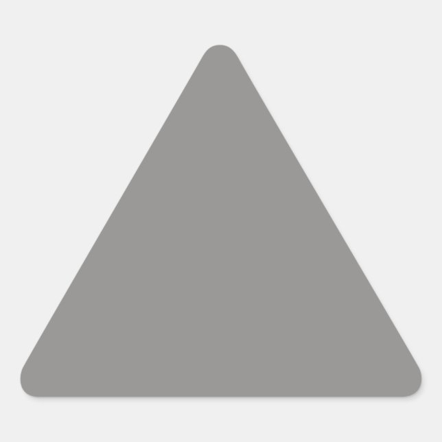 Hellgraue Triangle-Aufkleber Dreieckiger Aufkleber (Vorderseite)