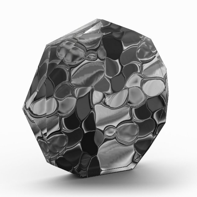 Hellgraue und dunkelgerundete Formen Fotoblock (Links)